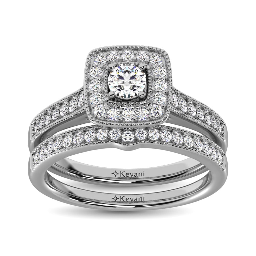 Diamond 3/4 Ct.Tw. Bridal Ring in 14K White Gold: Diamond 3/4 Ct.Tw. Bridal Ring in 14K White Gold 14k White Gold Stone Color: G-h Stone Clarity: Si2 This item may take 2-5 weeks for shipping. The Diamond Depot Guarantee: All items in this auction ar