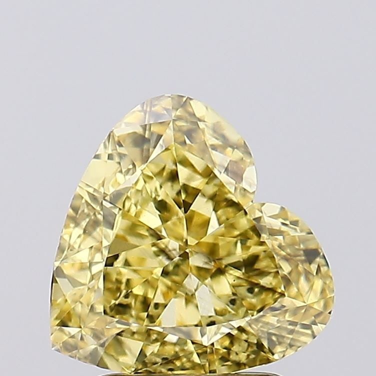 Loose Diamond - HEART 2.63ct Fancy Intense Yellow SI1: Loose Diamond - HEART 2.63ct Fancy Intense Yellow SI1 Source: This is a real non-mined Diamond that has been grown in a lab Shape: HEART Carats: 2.63 Color: Fancy Intense Yellow Certification: IGI Vid