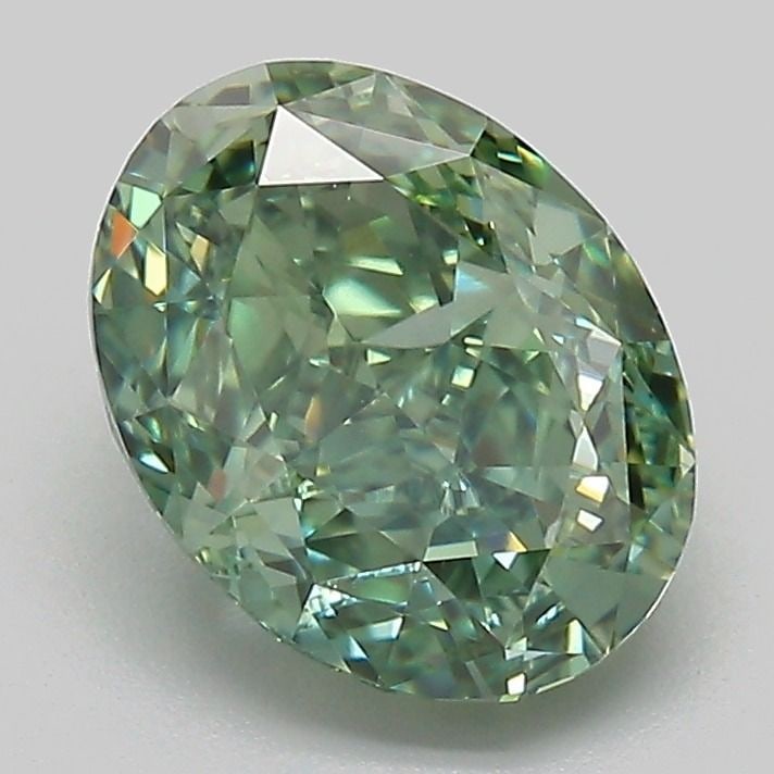 Loose Diamond - OVAL 2.32ct Fancy Vivid Green VVS2: Loose Diamond - OVAL 2.32ct Fancy Vivid Green VVS2 Source: This is a real non-mined Diamond that has been grown in a lab Shape: OVAL Carats: 2.32 Color: Fancy Vivid Green Certification: IGI Video: