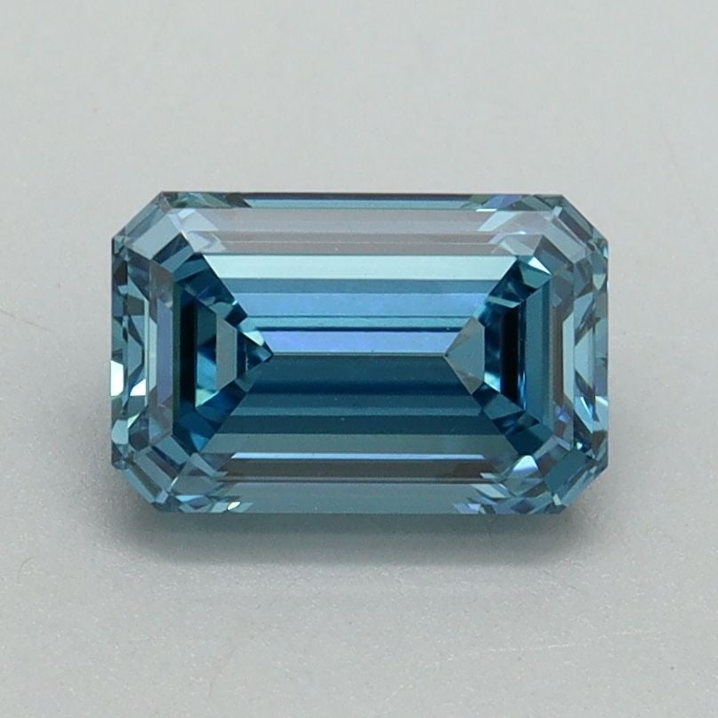 Loose Diamond - EMERALD 1.14ct Fancy Vivid Blue VS1: Loose Diamond - EMERALD 1.14ct Fancy Vivid Blue VS1 Source: This is a real non-mined Diamond that has been grown in a lab Shape: EMERALD Carats: 1.14 Color: Fancy Vivid Blue Certification: IGI Video: