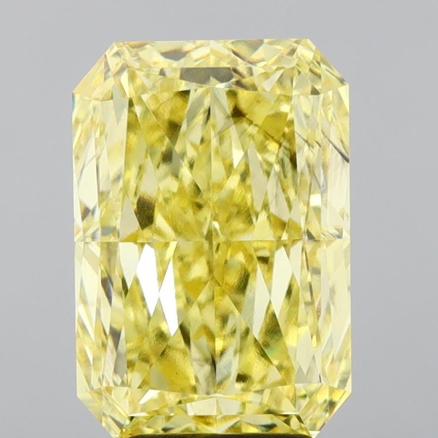 Loose Diamond - RADIANT 5.01ct Fancy Intense Yellow VS2: Loose Diamond - RADIANT 5.01ct Fancy Intense Yellow VS2 Source: This is a real non-mined Diamond that has been grown in a lab Shape: RADIANT Carats: 5.01 Color: Fancy Intense Yellow Certification: IGI