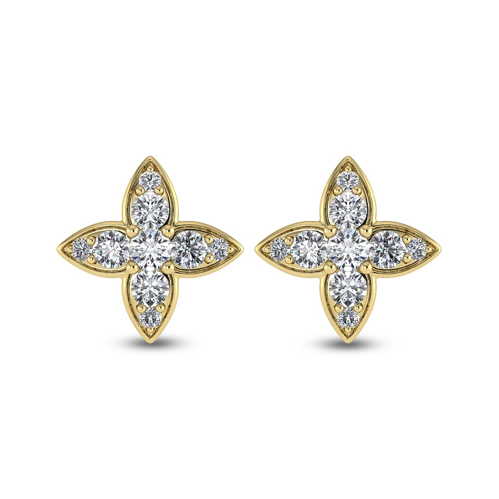 14K Yellow Gold Diamond 3/4 Ct.Tw. Fashion Earrings: 14K Yellow Gold Diamond 3/4 Ct.Tw. Fashion Earrings 14k Yellow Gold Stone Color: G-h Stone Clarity: Si1 This item may take 2-5 weeks for shipping. The Diamond Depot Guarantee: All items in this auctio