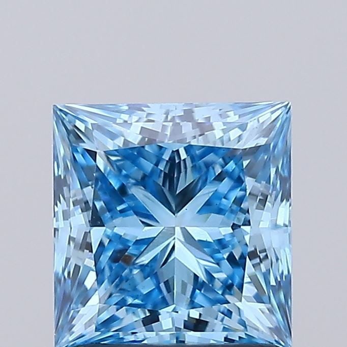 Loose Diamond - PRINCESS 1.33ct Fancy Vivid Blue VS1: Loose Diamond - PRINCESS 1.33ct Fancy Vivid Blue VS1 Source: This is a real non-mined Diamond that has been grown in a lab Shape: PRINCESS Carats: 1.33 Color: Fancy Vivid Blue Certification: IGI Video