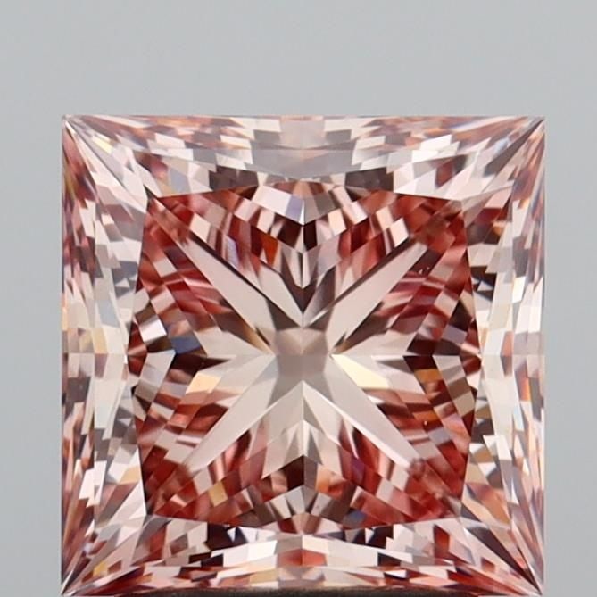 Loose Diamond - PRINCESS 2.53ct Fancy Intense Brownish Pink VS1: Loose Diamond - PRINCESS 2.53ct Fancy Intense Brownish Pink VS1 Source: This is a real non-mined Diamond that has been grown in a lab Shape: PRINCESS Carats: 2.53 Color: Fancy Intense Brownish Pink Ce