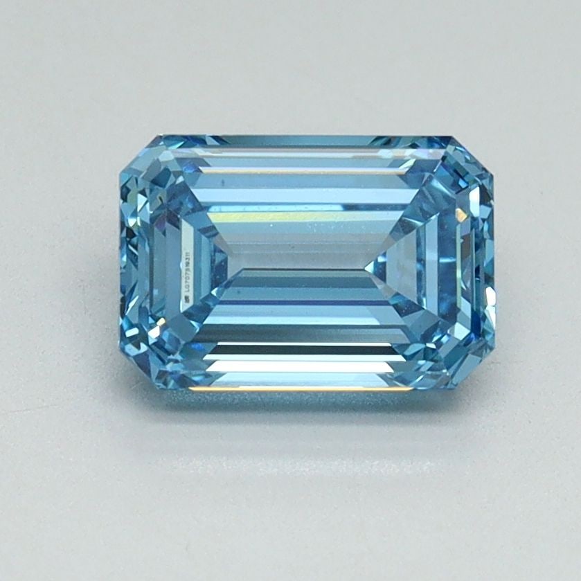 Loose Diamond - EMERALD 1.27ct Fancy Vivid Blue VVS2: Loose Diamond - EMERALD 1.27ct Fancy Vivid Blue VVS2 Source: This is a real non-mined Diamond that has been grown in a lab Shape: EMERALD Carats: 1.27 Color: Fancy Vivid Blue Certification: IGI Video: