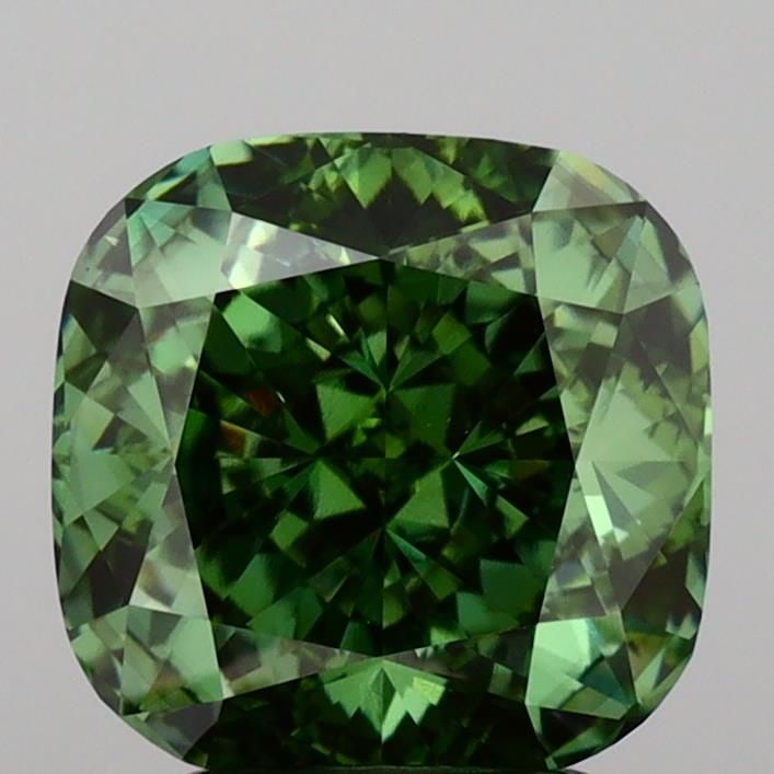 Loose Diamond - CUSHION MODIFIED 3.02ct Fancy Vivid Green VS1 (1 of 1)