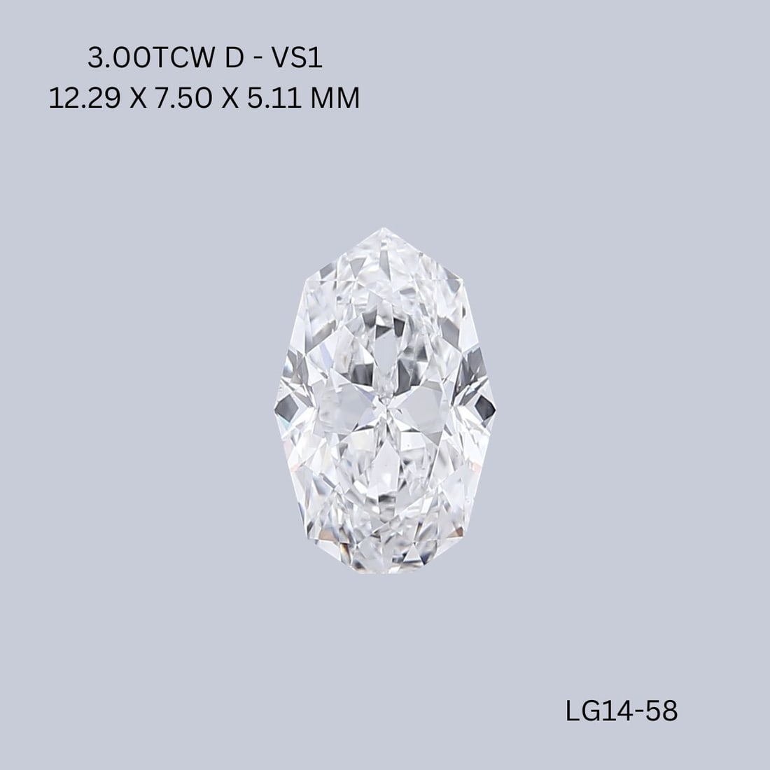 Loose Diamond - OCTAGONAL 3.0ct D VS1: Loose Diamond - OCTAGONAL 3.0ct D VS1 Source: This is a real non-mined Diamond that has been grown in a lab Shape: OCTAGONAL Carats: 3.0 Color: D Clarity: VS1 Certification: IGI Video: