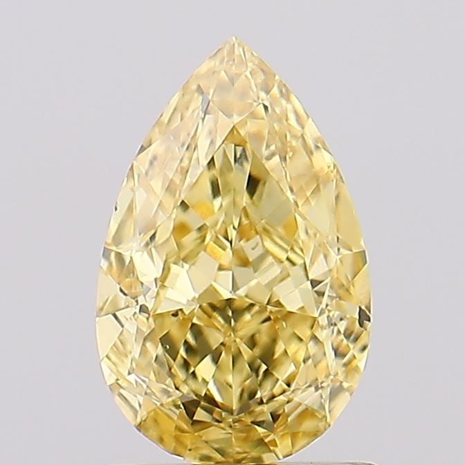 Loose Diamond - PEAR 1.08ct Fancy Vivid Yellow VS2: Loose Diamond - PEAR 1.08ct Fancy Vivid Yellow VS2 Source: This is a real non-mined Diamond that has been grown in a lab Shape: PEAR Carats: 1.08 Color: Fancy Vivid Yellow Certification: IGI Video: