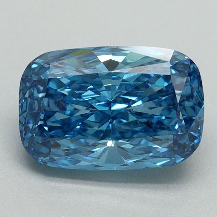 Loose Diamond - CUSHION BRILLIANT 1.52ct Fancy Vivid Blue VS1: Loose Diamond - CUSHION BRILLIANT 1.52ct Fancy Vivid Blue VS1 Source: This is a real non-mined Diamond that has been grown in a lab Shape: CUSHION BRILLIANT Carats: 1.52 Color: Fancy Vivid Blue Certif