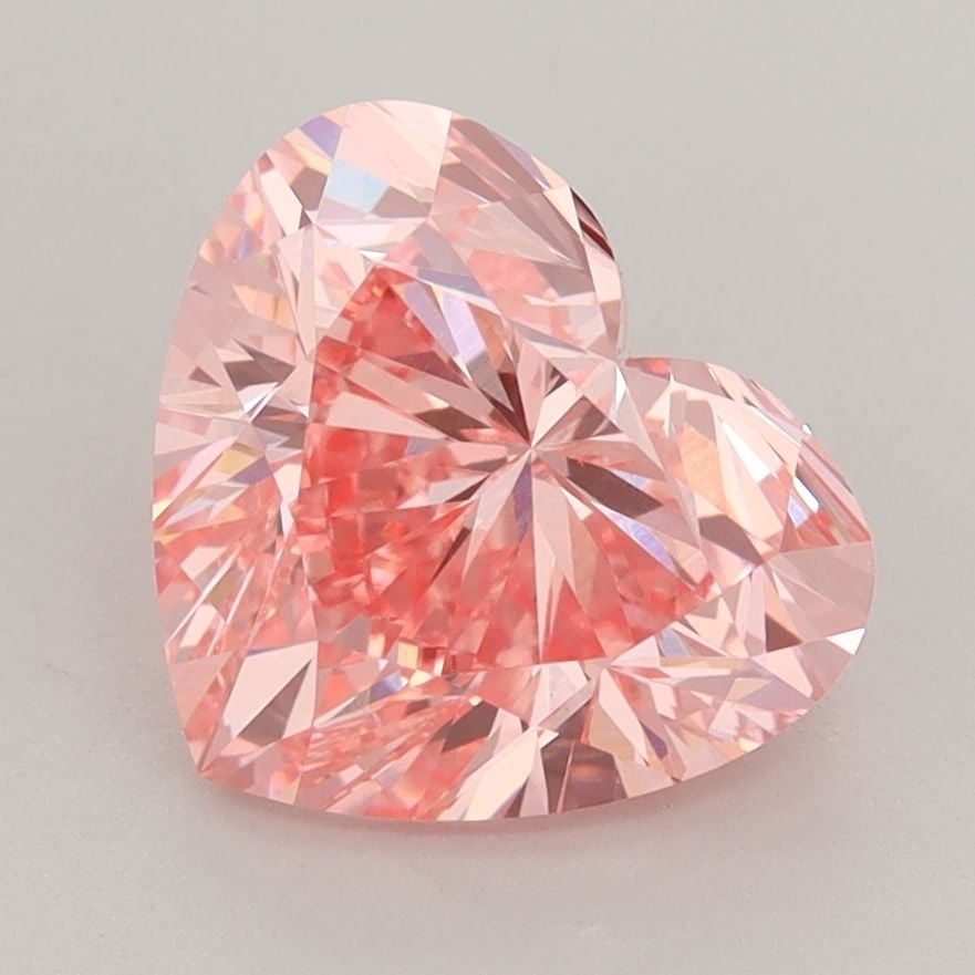Loose Diamond - HEART 3.02ct Fancy Vivid Pink VS1: Loose Diamond - HEART 3.02ct Fancy Vivid Pink VS1 Source: This is a real non-mined Diamond that has been grown in a lab Shape: HEART Carats: 3.02 Color: Fancy Vivid Pink Certification: IGI Video: