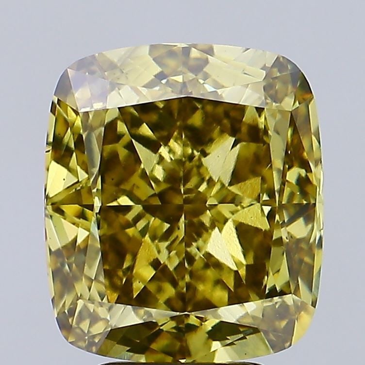 Loose Diamond - CUSHION MODIFIED 6.02ct Fancy Vivid Gray Yellow VS1: Loose Diamond - CUSHION MODIFIED 6.02ct Fancy Vivid Gray Yellow VS1 Source: This is a real non-mined Diamond that has been grown in a lab Shape: CUSHION MODIFIED Carats: 6.02 Color: Fancy Vivid Gray Y