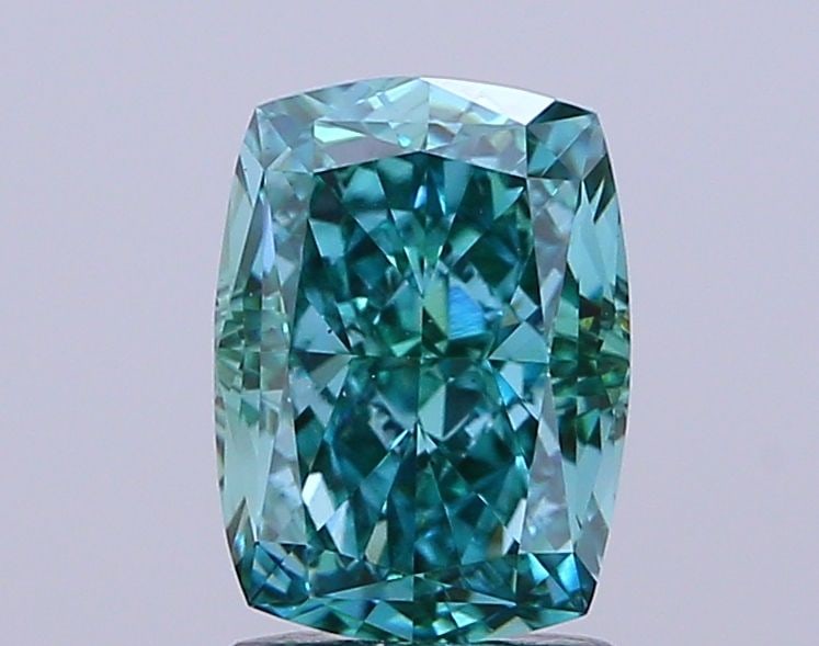 Loose Diamond - CUSHION MODIFIED 2.07ct Fancy Vivid Green VS1: Loose Diamond - CUSHION MODIFIED 2.07ct Fancy Vivid Green VS1 Source: This is a real non-mined Diamond that has been grown in a lab Shape: CUSHION MODIFIED Carats: 2.07 Color: Fancy Vivid Green Certif