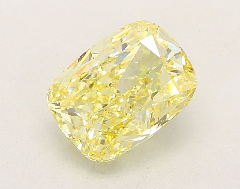 Loose Diamond - CUSHION MODIFIED 3.22ct Fancy Yellow VS1: Loose Diamond - CUSHION MODIFIED 3.22ct Fancy Yellow VS1 Source: This is a real non-mined Diamond that has been grown in a lab Shape: CUSHION MODIFIED Carats: 3.22 Color: Fancy Yellow Certification: I
