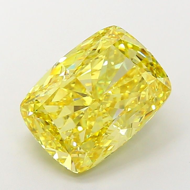 Loose Diamond - CUSHION MODIFIED 7.7ct Fancy Vivid Yellow VVS2: Loose Diamond - CUSHION MODIFIED 7.7ct Fancy Vivid Yellow VVS2 Source: This is a real non-mined Diamond that has been grown in a lab Shape: CUSHION MODIFIED Carats: 7.7 Color: Fancy Vivid Yellow Certi