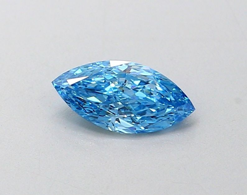Loose Diamond - MARQUISE 0.27ct Fancy Vivid Blue VS1: Loose Diamond - MARQUISE 0.27ct Fancy Vivid Blue VS1 Source: This is a real non-mined Diamond that has been grown in a lab Shape: MARQUISE Carats: 0.27 Color: Fancy Vivid Blue Certification: IGI Video