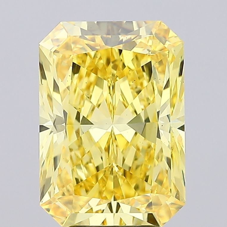 Loose Diamond - RADIANT 6.03ct Fancy Vivid Yellow VS2: Loose Diamond - RADIANT 6.03ct Fancy Vivid Yellow VS2 Source: This is a real non-mined Diamond that has been grown in a lab Shape: RADIANT Carats: 6.03 Color: Fancy Vivid Yellow Certification: IGI Vid