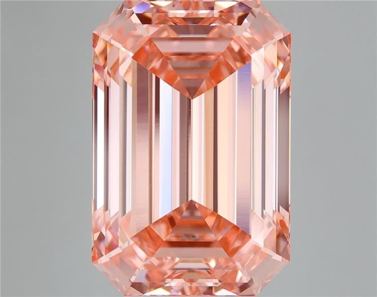Loose Diamond - EMERALD 9.78ct Fancy Vivid Pink VVS2: Loose Diamond - EMERALD 9.78ct Fancy Vivid Pink VVS2 Source: This is a real non-mined Diamond that has been grown in a lab Shape: EMERALD Carats: 9.78 Color: Fancy Vivid Pink Certification: IGI Video:
