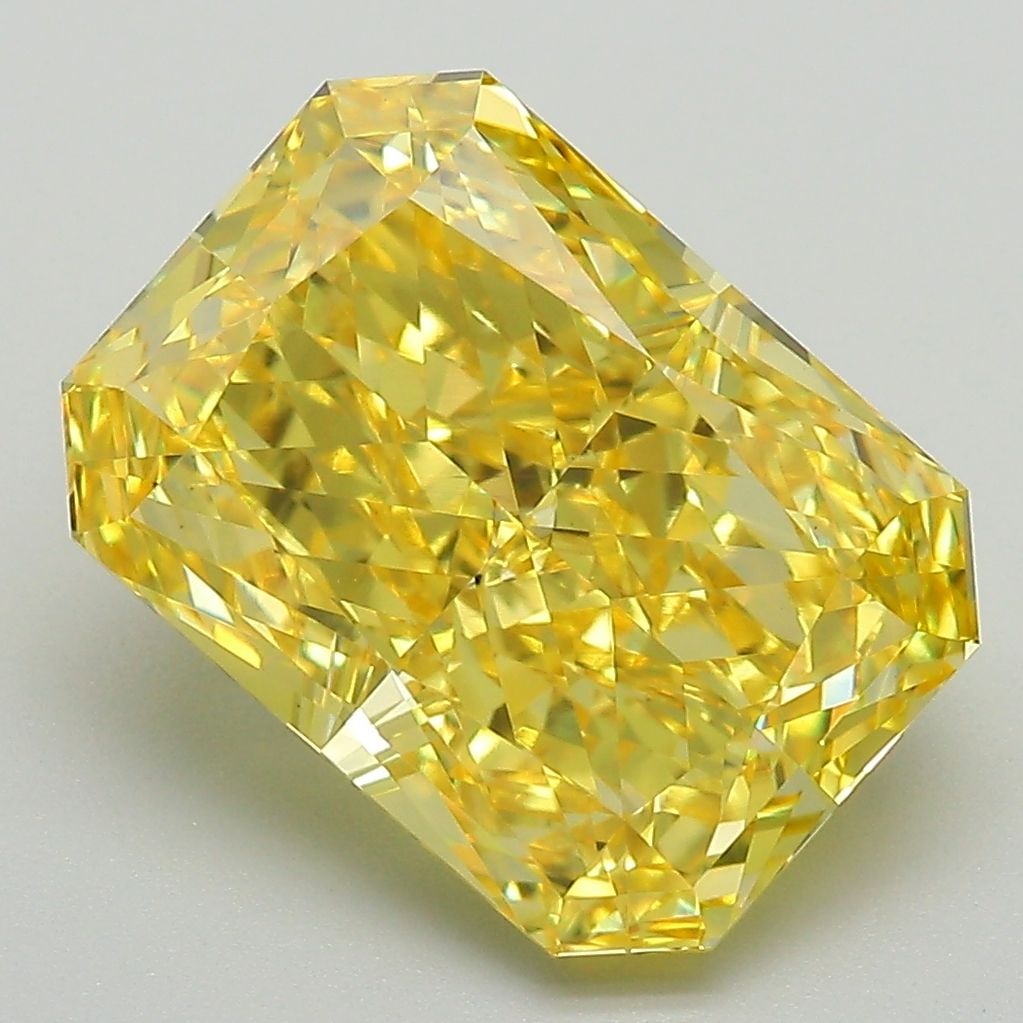 Loose Diamond - RADIANT 5.57ct Fancy Vivid Yellow VVS2: Loose Diamond - RADIANT 5.57ct Fancy Vivid Yellow VVS2 Source: This is a real non-mined Diamond that has been grown in a lab Shape: RADIANT Carats: 5.57 Color: Fancy Vivid Yellow Certification: IGI Vi
