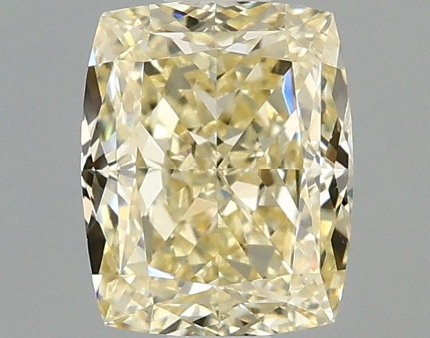 Loose Diamond - CUSHION MODIFIED 1.02ct Fancy Intense Yellow VS1: Loose Diamond - CUSHION MODIFIED 1.02ct Fancy Intense Yellow VS1 Source: This is a real non-mined Diamond that has been grown in a lab Shape: CUSHION MODIFIED Carats: 1.02 Color: Fancy Intense Yellow