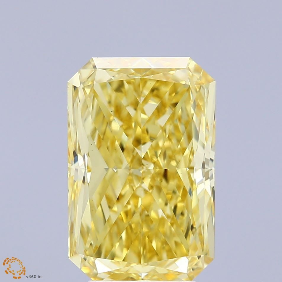 Loose Diamond - RADIANT 5.0ct Fancy Vivid Yellow VS1 (1 of 1)