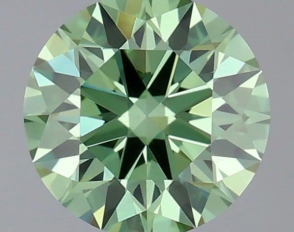 Ideal Loose Diamond - ROUND 0.5ct Fancy Vivid Green VS2: Ideal Loose Diamond - ROUND 0.5ct Fancy Vivid Green VS2 Source: This is a real non-mined Diamond that has been grown in a lab Shape: ROUND Carats: 0.5 Color: Fancy Vivid Green Certification: IGI Video