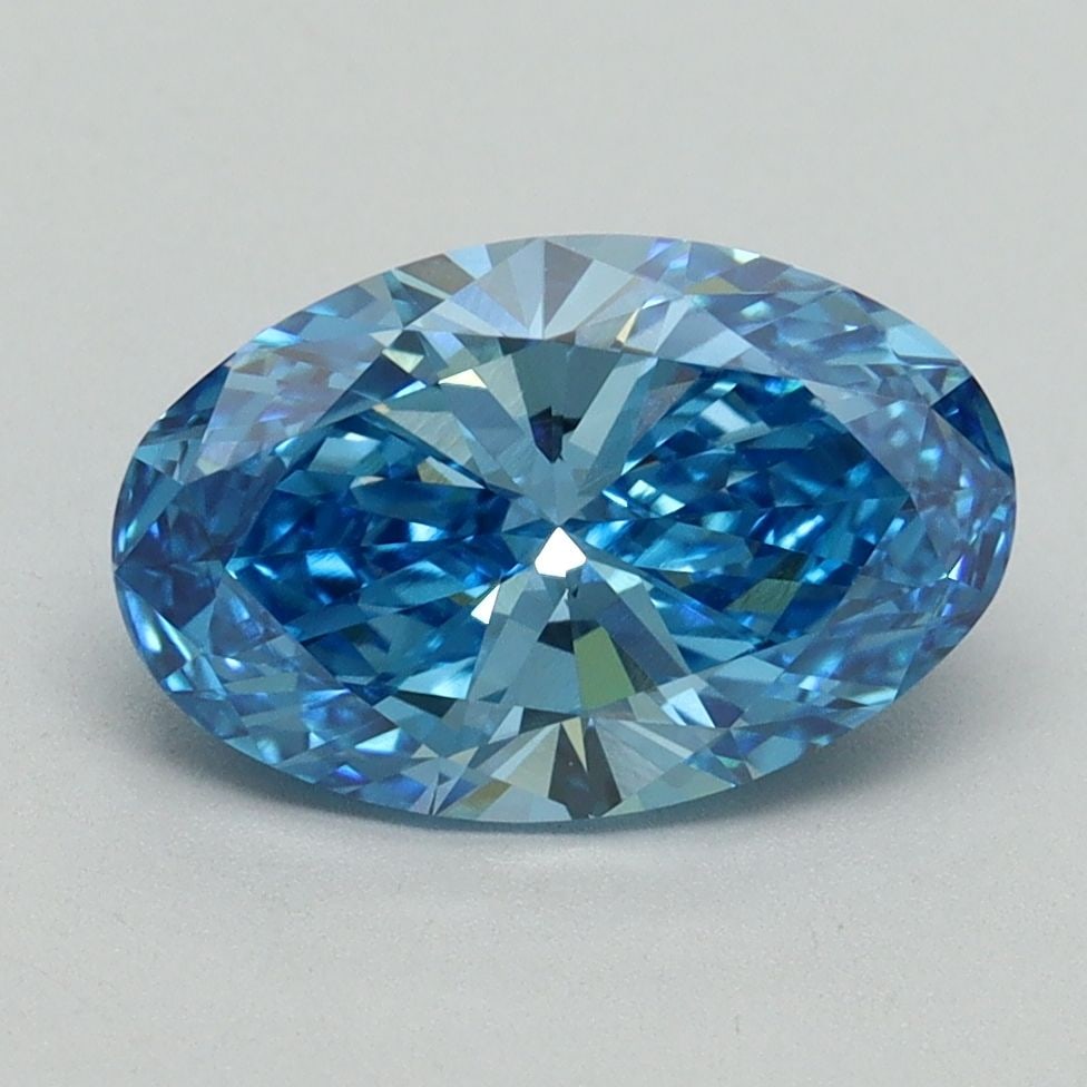 Loose Diamond - OVAL 2.06ct Fancy Vivid Blue VVS2: Loose Diamond - OVAL 2.06ct Fancy Vivid Blue VVS2 Source: This is a real non-mined Diamond that has been grown in a lab Shape: OVAL Carats: 2.06 Color: Fancy Vivid Blue Certification: IGI Video: