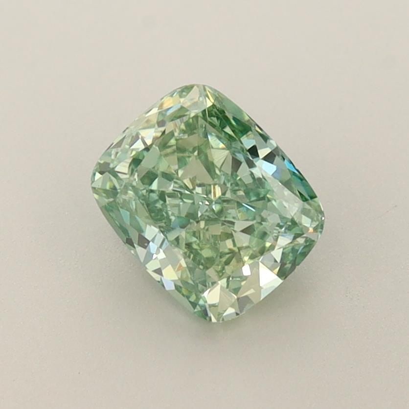 Loose Diamond - CUSHION BRILLIANT 1.02ct Fancy Vivid Yellowish Green VS1: Loose Diamond - CUSHION BRILLIANT 1.02ct Fancy Vivid Yellowish Green VS1 Source: This is a real non-mined Diamond that has been grown in a lab Shape: CUSHION BRILLIANT Carats: 1.02 Color: Fancy Vivid