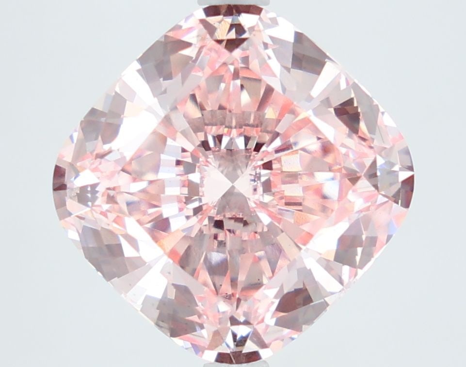 Loose Diamond - CUSHION MODIFIED 5.35ct Fancy Intense Pink VS2: Loose Diamond - CUSHION MODIFIED 5.35ct Fancy Intense Pink VS2 Source: This is a real non-mined Diamond that has been grown in a lab Shape: CUSHION MODIFIED Carats: 5.35 Color: Fancy Intense Pink Cert
