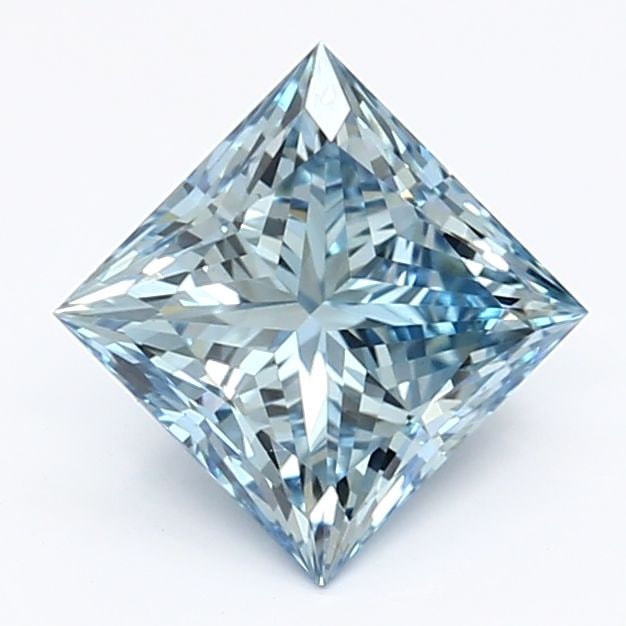 Loose Diamond - PRINCESS 1.38ct Fancy Vivid Blue VS1: Loose Diamond - PRINCESS 1.38ct Fancy Vivid Blue VS1 Source: This is a real non-mined Diamond that has been grown in a lab Shape: PRINCESS Carats: 1.38 Color: Fancy Vivid Blue Certification: IGI Video