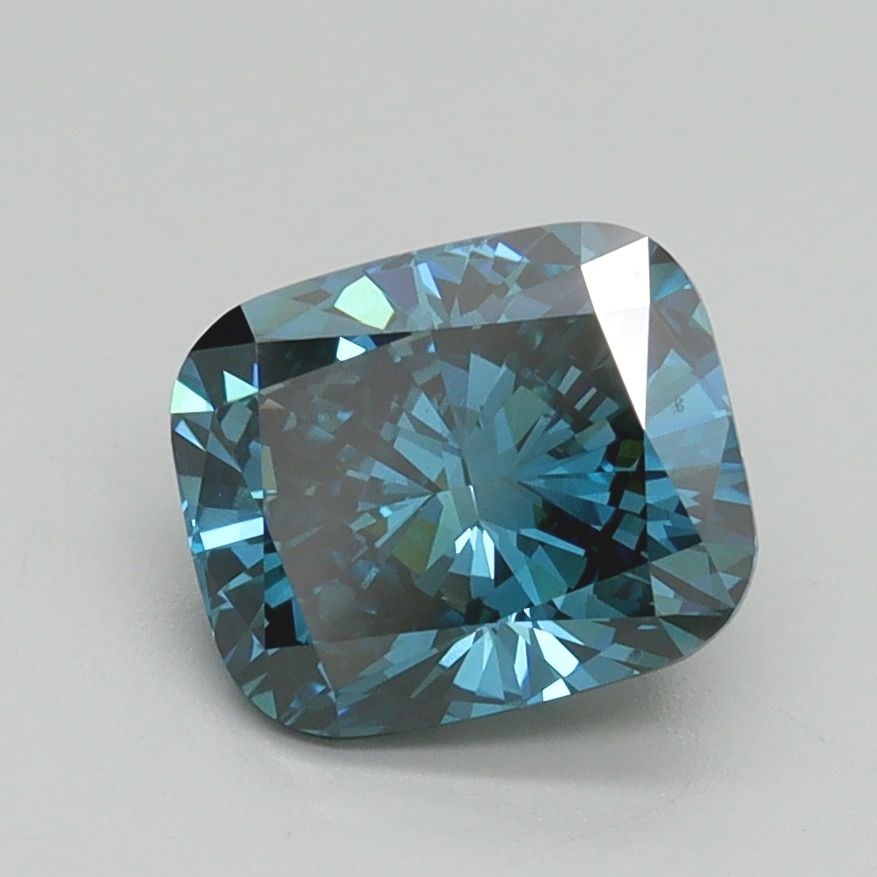 Loose Diamond - CUSHION MODIFIED 1.51ct Fancy Vivid Blue VS2: Loose Diamond - CUSHION MODIFIED 1.51ct Fancy Vivid Blue VS2 Source: This is a real non-mined Diamond that has been grown in a lab Shape: CUSHION MODIFIED Carats: 1.51 Color: Fancy Vivid Blue Certific