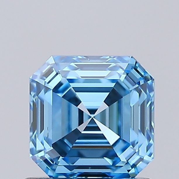 Loose Diamond - ASSCHER 1.01ct Fancy Vivid Blue VS2: Loose Diamond - ASSCHER 1.01ct Fancy Vivid Blue VS2 Source: This is a real non-mined Diamond that has been grown in a lab Shape: ASSCHER Carats: 1.01 Color: Fancy Vivid Blue Certification: IGI Video: