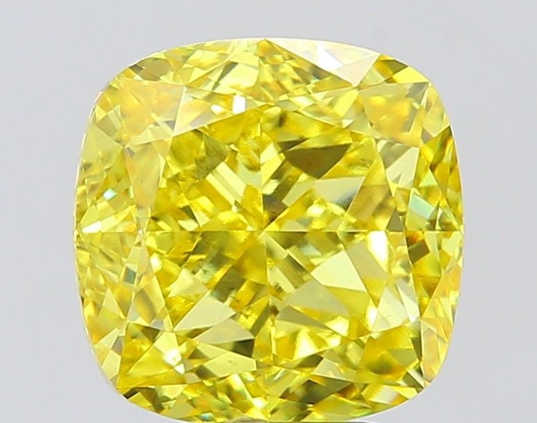 Loose Diamond - CUSHION MODIFIED 7.52ct Fancy Vivid Yellow VS1: Loose Diamond - CUSHION MODIFIED 7.52ct Fancy Vivid Yellow VS1 Source: This is a real non-mined Diamond that has been grown in a lab Shape: CUSHION MODIFIED Carats: 7.52 Color: Fancy Vivid Yellow Cert