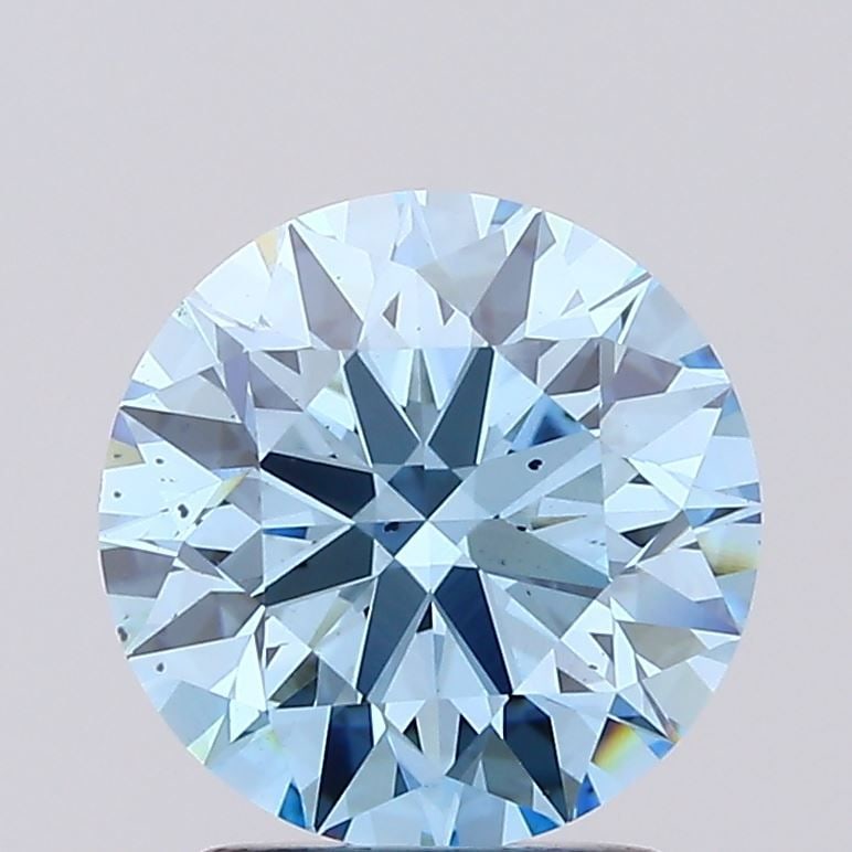 Loose Diamond - ROUND 2.0ct Fancy Vivid Blue VS2: Loose Diamond - ROUND 2.0ct Fancy Vivid Blue VS2 Source: This is a real non-mined Diamond that has been grown in a lab Shape: ROUND Carats: 2.0 Color: Fancy Vivid Blue Certification: IGI Video: