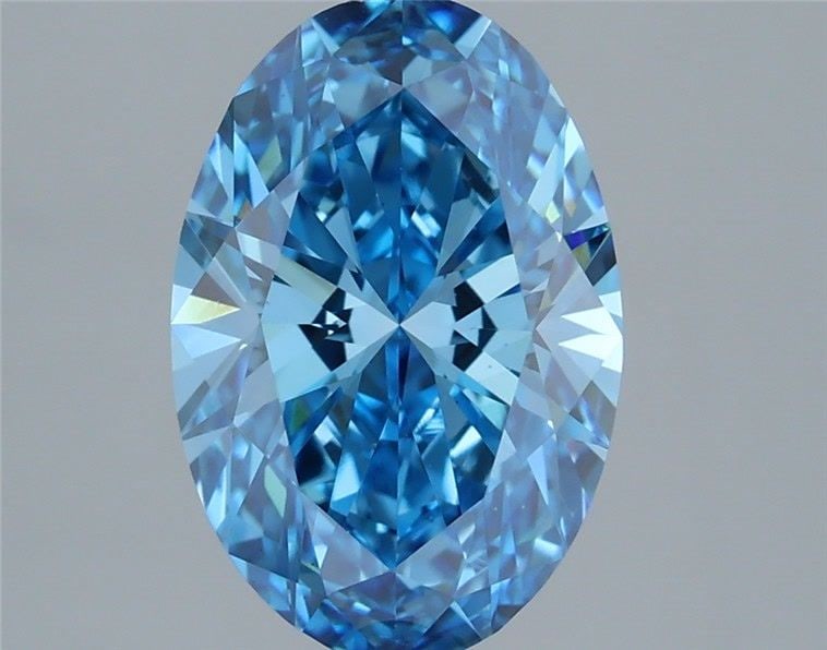 Loose Diamond - OVAL 2.07ct Fancy Vivid Blue VS1: Loose Diamond - OVAL 2.07ct Fancy Vivid Blue VS1 Source: This is a real non-mined Diamond that has been grown in a lab Shape: OVAL Carats: 2.07 Color: Fancy Vivid Blue Certification: IGI Video:
