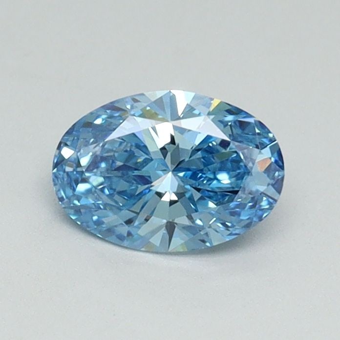 Loose Diamond - OVAL 0.5ct Fancy Vivid Blue VVS2: Loose Diamond - OVAL 0.5ct Fancy Vivid Blue VVS2 Source: This is a real non-mined Diamond that has been grown in a lab Shape: OVAL Carats: 0.5 Color: Fancy Vivid Blue Certification: IGI Video: