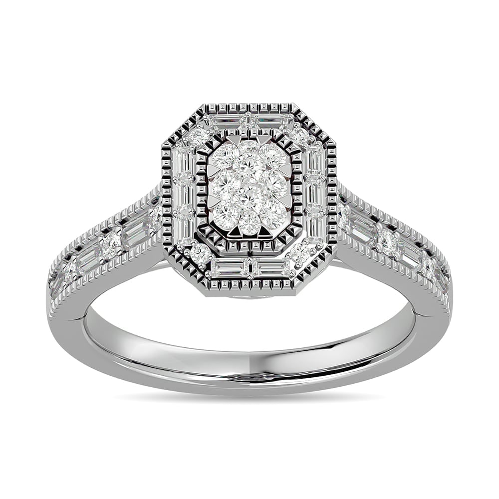 Diamond 1/2 Ct.tw Engagement Ring in 14K White Gold: Diamond 1/2 Ct.tw Engagement Ring in 14K White Gold 14k White Gold Stone Color: G-h Stone Clarity: Si2 This item may take 2-5 weeks for shipping. The Diamond Depot Guarantee: All items in this auction