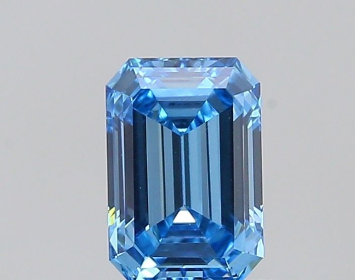 Loose Diamond - EMERALD 0.7ct Fancy Vivid Blue VS2: Loose Diamond - EMERALD 0.7ct Fancy Vivid Blue VS2 Source: This is a real non-mined Diamond that has been grown in a lab Shape: EMERALD Carats: 0.7 Color: Fancy Vivid Blue Certification: IGI Video:
