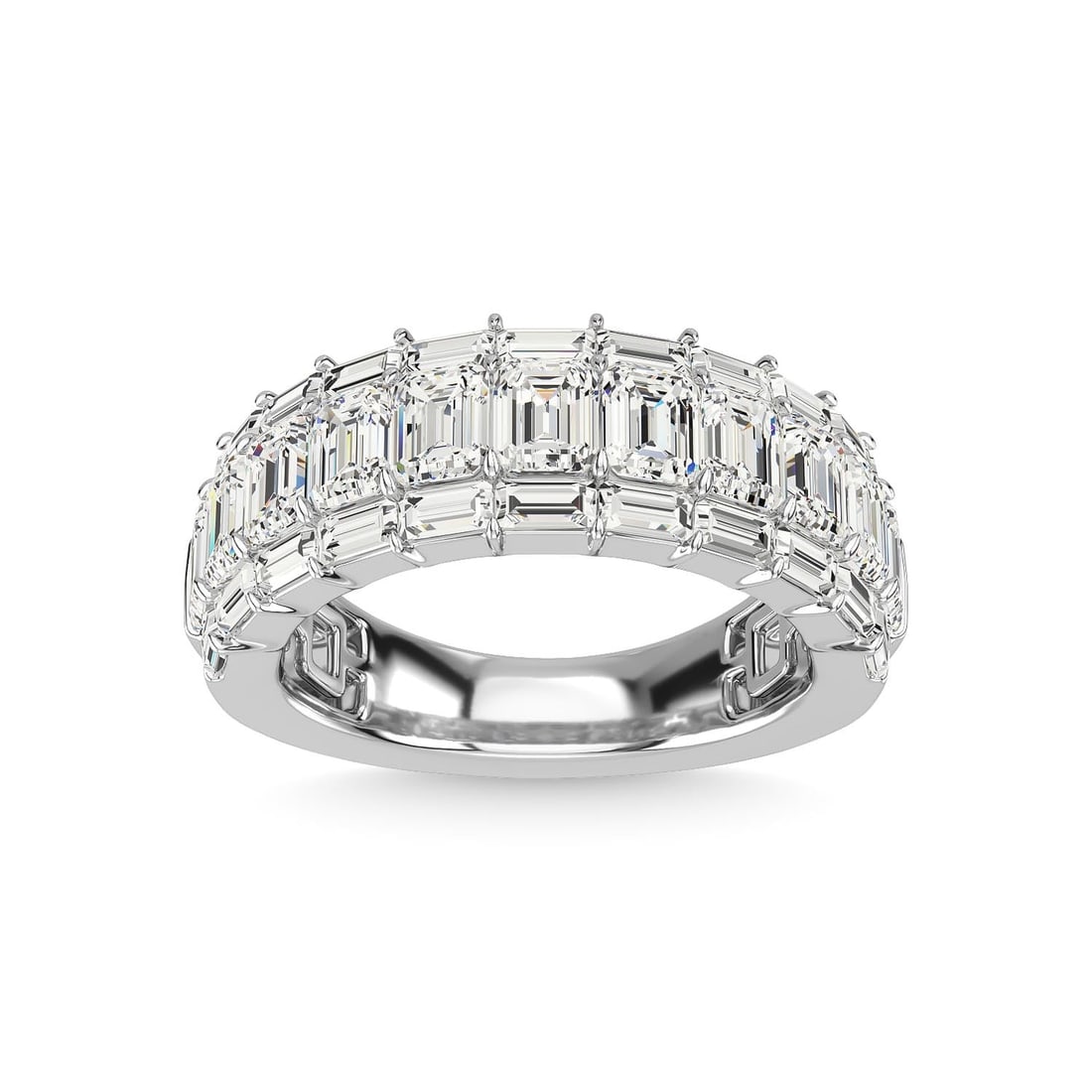 14K White Gold Diamond 3 1/2 Ct.Tw Ladies Bands: 14K White Gold Diamond 3 1/2 Ct.Tw Ladies Bands 14k White Gold Stone Color: G-h Stone Clarity: Si This item may take 2-5 weeks for shipping. The Diamond Depot Guarantee: All items in this auction are