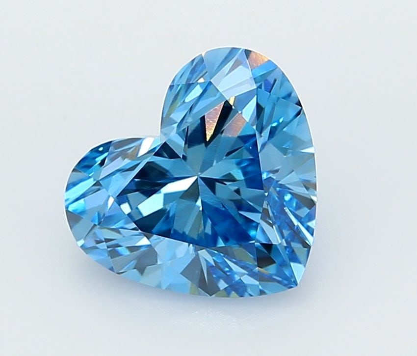 Loose Diamond - HEART 2.02ct Fancy Vivid Blue VVS2: Loose Diamond - HEART 2.02ct Fancy Vivid Blue VVS2 Source: This is a real non-mined Diamond that has been grown in a lab Shape: HEART Carats: 2.02 Color: Fancy Vivid Blue Certification: IGI Video: