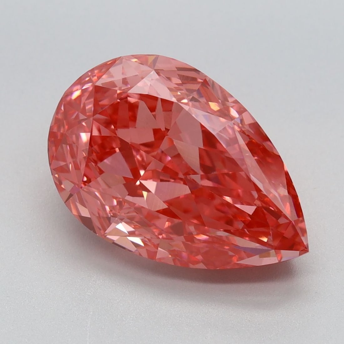 Loose Diamond - PEAR 4.53ct Fancy Vivid Pink VVS2: Loose Diamond - PEAR 4.53ct Fancy Vivid Pink VVS2 Source: This is a real non-mined Diamond that has been grown in a lab Shape: PEAR Carats: 4.53 Color: Fancy Vivid Pink Certification: IGI Video: