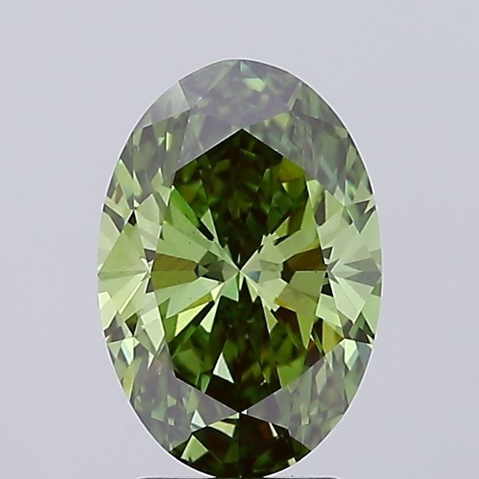 Loose Diamond - OVAL 2.93ct Fancy Vivid Green VS1: Loose Diamond - OVAL 2.93ct Fancy Vivid Green VS1 Source: This is a real non-mined Diamond that has been grown in a lab Shape: OVAL Carats: 2.93 Color: Fancy Vivid Green Certification: IGI Video: