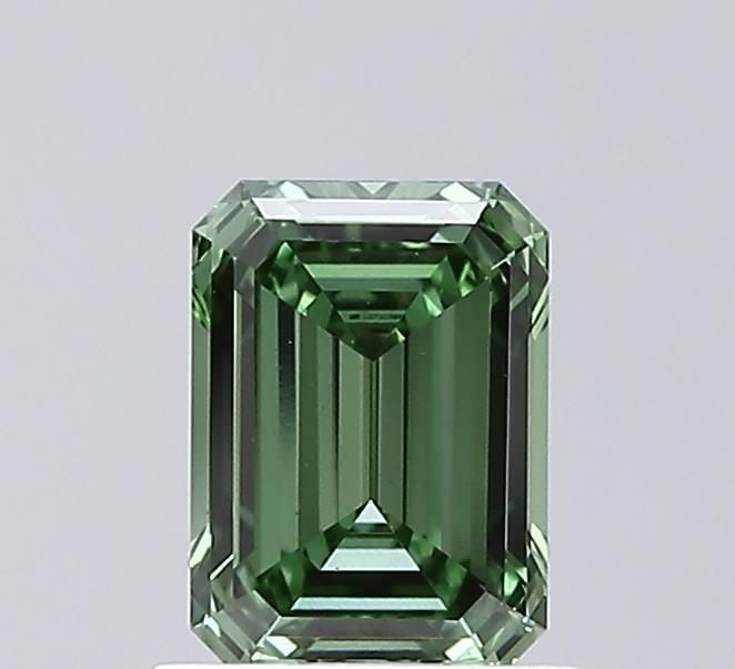 Loose Diamond - EMERALD 1.01ct Fancy Vivid Green VS2: Loose Diamond - EMERALD 1.01ct Fancy Vivid Green VS2 Source: This is a real non-mined Diamond that has been grown in a lab Shape: EMERALD Carats: 1.01 Color: Fancy Vivid Green Certification: IGI Video