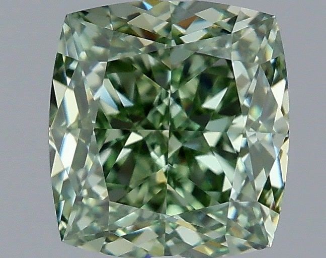 Loose Diamond - CUSHION MODIFIED 1.07ct Fancy Vivid Green VVS1: Loose Diamond - CUSHION MODIFIED 1.07ct Fancy Vivid Green VVS1 Source: This is a real non-mined Diamond that has been grown in a lab Shape: CUSHION MODIFIED Carats: 1.07 Color: Fancy Vivid Green Certi