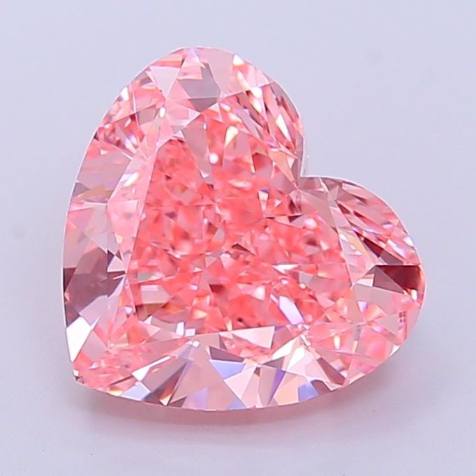 Loose Diamond - HEART 3.61ct Fancy Vivid Pink VVS2: Loose Diamond - HEART 3.61ct Fancy Vivid Pink VVS2 Source: This is a real non-mined Diamond that has been grown in a lab Shape: HEART Carats: 3.61 Color: Fancy Vivid Pink Certification: IGI Video: