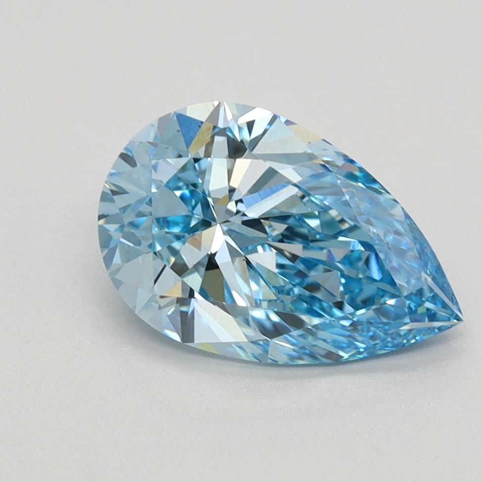 Loose Diamond - PEAR 1.45ct Fancy Vivid Blue VS1: Loose Diamond - PEAR 1.45ct Fancy Vivid Blue VS1 Source: This is a real non-mined Diamond that has been grown in a lab Shape: PEAR Carats: 1.45 Color: Fancy Vivid Blue Certification: IGI Video: