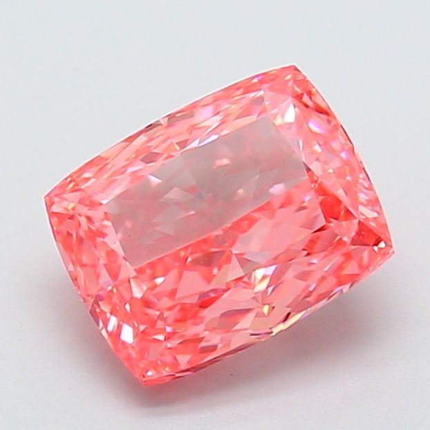 Loose Diamond - CUSHION MODIFIED 2.71ct Fancy Vivid Pink VS1: Loose Diamond - CUSHION MODIFIED 2.71ct Fancy Vivid Pink VS1 Source: This is a real non-mined Diamond that has been grown in a lab Shape: CUSHION MODIFIED Carats: 2.71 Color: Fancy Vivid Pink