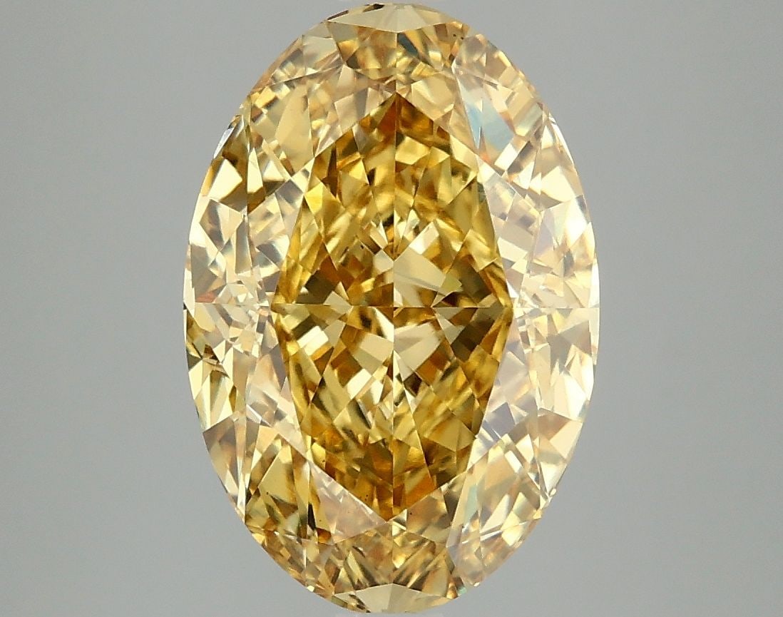 Loose Diamond - OVAL 5.07ct Fancy Vivid Yellow VS1: Loose Diamond - OVAL 5.07ct Fancy Vivid Yellow VS1 Source: This is a real non-mined Diamond that has been grown in a lab Shape: OVAL Carats: 5.07 Color: Fancy Vivid Yellow Certification: IGI Video: