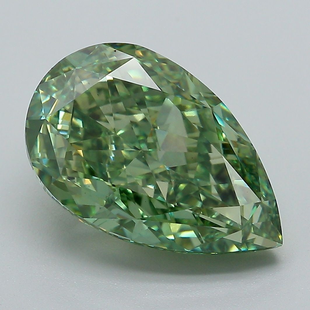 Loose Diamond - PEAR 5.62ct Fancy Vivid Green VVS2 (1 of 1)
