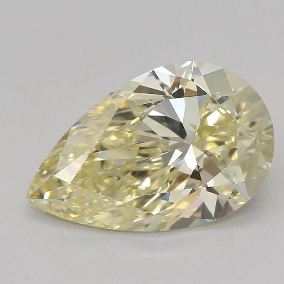 Loose Diamond - PEAR 1.5ct Fancy Yellow VS1: Loose Diamond - PEAR 1.5ct Fancy Yellow VS1 Source: This is a real non-mined Diamond that has been grown in a lab Shape: PEAR Carats: 1.5 Color: Fancy Yellow Certification: IGI Video:
