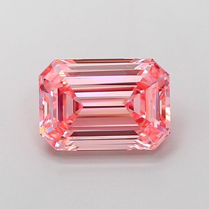 Loose Diamond - EMERALD 2.55ct Fancy Vivid Pink VS1: Loose Diamond - EMERALD 2.55ct Fancy Vivid Pink VS1 Source: This is a real non-mined Diamond that has been grown in a lab Shape: EMERALD Carats: 2.55 Color: Fancy Vivid Pink Certification: IGI Video: